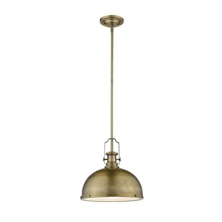 Z-Lite Melange 1 Light Pendant, Heritage Brass & Heritage Brass 725P12-HBR